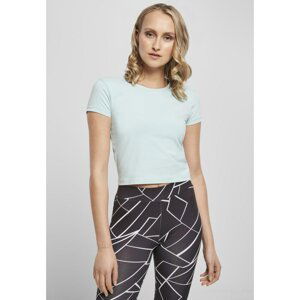 Ladies Stretch Jersey Cropped Tee Seablue