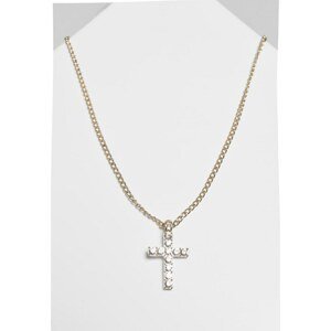 Gold necklace with diamond cross