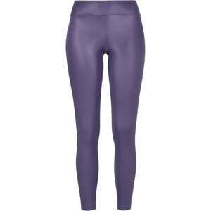 Ladies Imitation Leather Leggings Darkduskviolet