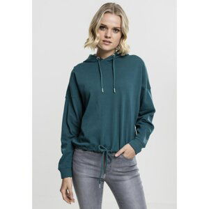 Ladies Oversized Gathering Hoody teal