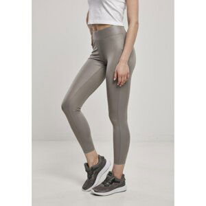 Women's asphalt leggings made of synthetic leather