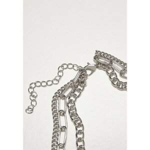 Silver necklace with layered chain