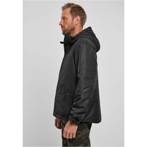 Black windbreaker with front zipper