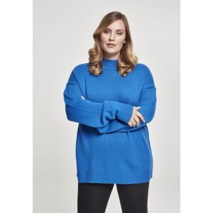 Women's oversize turtleneck bright blue