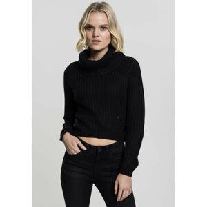 Ladies Short Turtleneck Sweater black