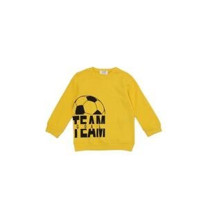 Trendyol Yellow Printed Boy's Knitted Slim Sweatshirt