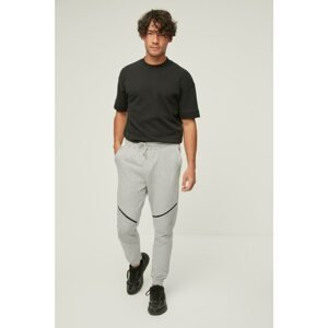 Trendyol Gray Men's Regular Fit Welt Stitching Detailed Sweatpants