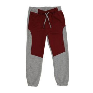 Trendyol Claret Red Color Block Boy Knitted Slim Sweatpants