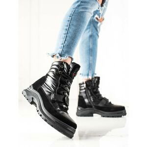 SEASTAR BLACK LEATHER SNOW BOOTS