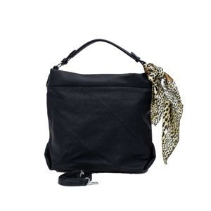 Black women's bag with a scarf