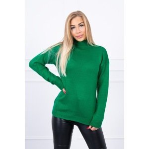 Sweater with high neckline light green