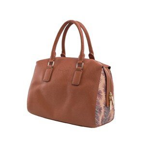 Brown eco-leather trunk bag