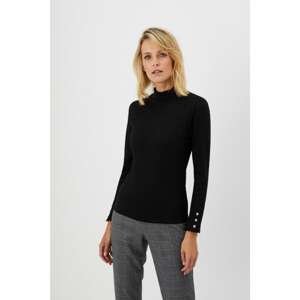 Blouse with decorative cuffs - black