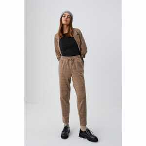 Knitted trousers with a tie