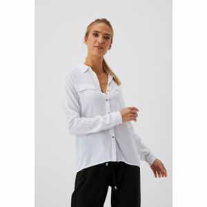 Plain viscose shirt - white