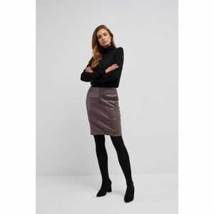 Faux leather skirt - brown