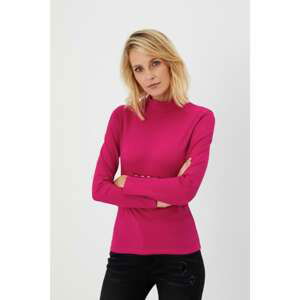 Blouse with decorative cuffs - fuchsia