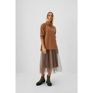 Knitted turtleneck sweatshirt - brown