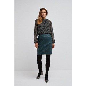 Skirt made of imitation leather - green