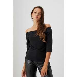 Spanish blouse with 3/4 sleeves - black