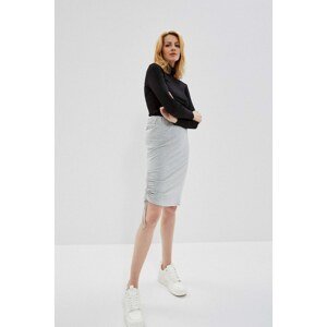 Monochrome skirt with edging - gray