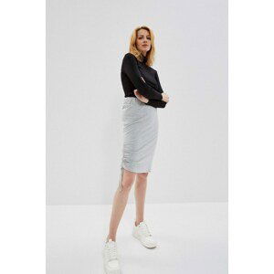 Plain skirt with a welt - gray