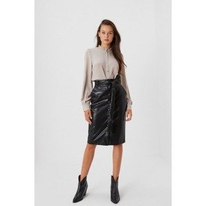 Faux leather pencil skirt