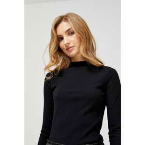 High neck blouse - black