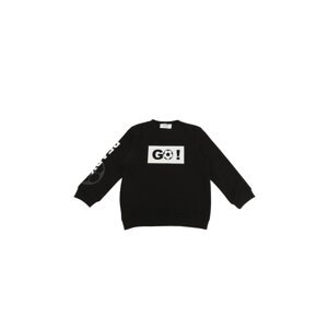 Trendyol Black Printed Boy's Knitted Slim Sweatshirt