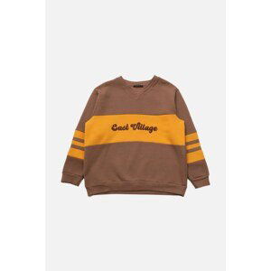 Trendyol Brown Raised Oversize Knitted Sweatshirt