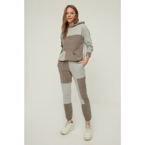 Trendyol Gray Fleece and Raised Basic Jogger Knitted Sweatpants
