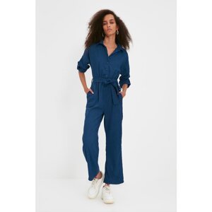 Trendyol Jumpsuit - Navy blue - Fitted