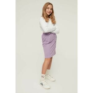 Trendyol Lilac Pleated Pocket Detailed Girl Knitted Skirt
