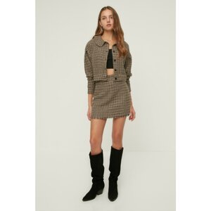 Trendyol Brown Crowbar Skirt