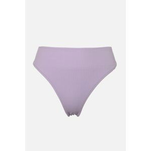 Trendyol Lilac Textured High Waist Bikini Bottom
