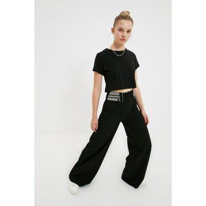 Trendyol Black Waist Detailed Trousers