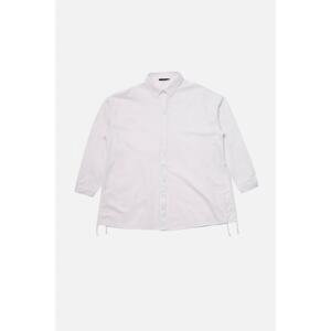 Trendyol White Pleated Woven Shirt
