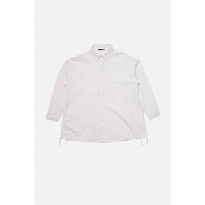 Trendyol White Pleated Woven Shirt