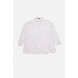 Trendyol White Pleated Woven Shirt