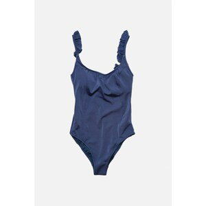 Trendyol Navy Blue Zippered Swimsuit