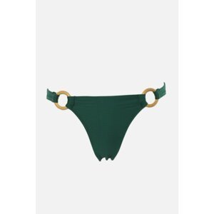 Trendyol Emerald Green Textured Bikini Bottoms