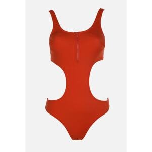 Trendyol Red Print Detailed Swimsuit