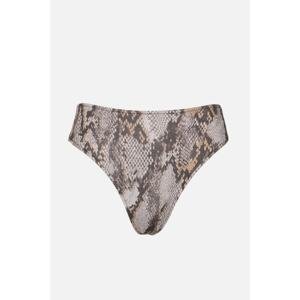 Trendyol Python Pattern High Waist Bikini Bottom