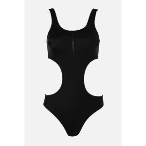Trendyol Black Print Detailed Swimsuit