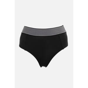 Trendyol Black Stripe Detailed Bikini Bottoms