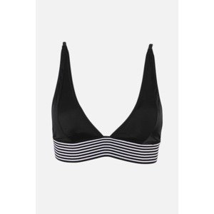 Trendyol Black Stripe Detailed Bikini Top
