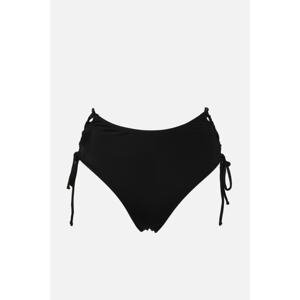 Trendyol Black Tie Detailed High Waist Bikini Bottom