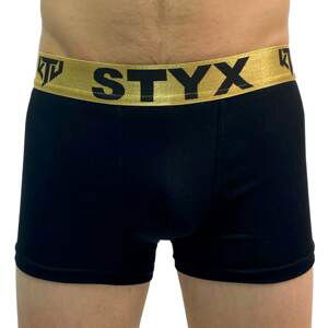 Men's boxers Styx / KTV sports rubber black - gold rubber (GTZ960)