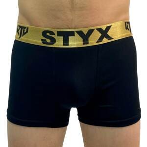 Men's boxers Styx / KTV sports rubber black - gold rubber (GTZ960)