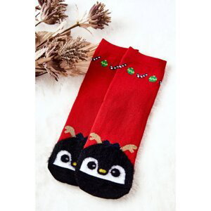 Christmas Cotton Socks Penguin Red